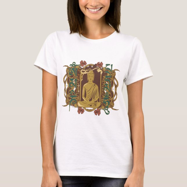T-shirt Incantation vintage de Bouddha (Devant)