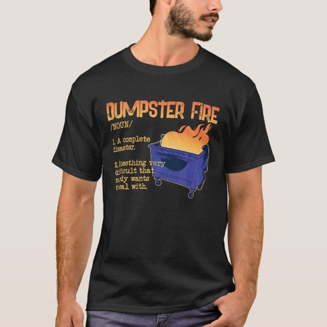 T-shirt Incendie à la benne pour ventilateur et définition (Devant)