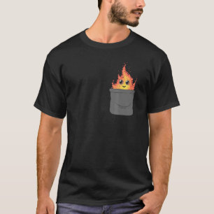T-shirt Incendie de démon dans la flamme de poche Art brûl