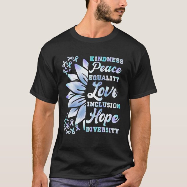 T-shirt Inclusion Kindness Peace Hope Diversity Solidarity (Devant)