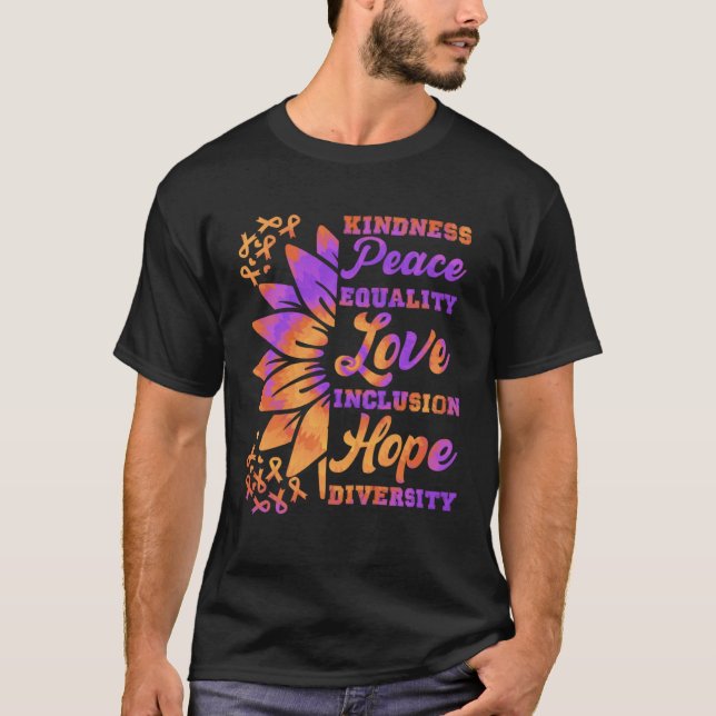 T-shirt Inclusion Kindness Peace Hope Diversity Solidarity (Devant)