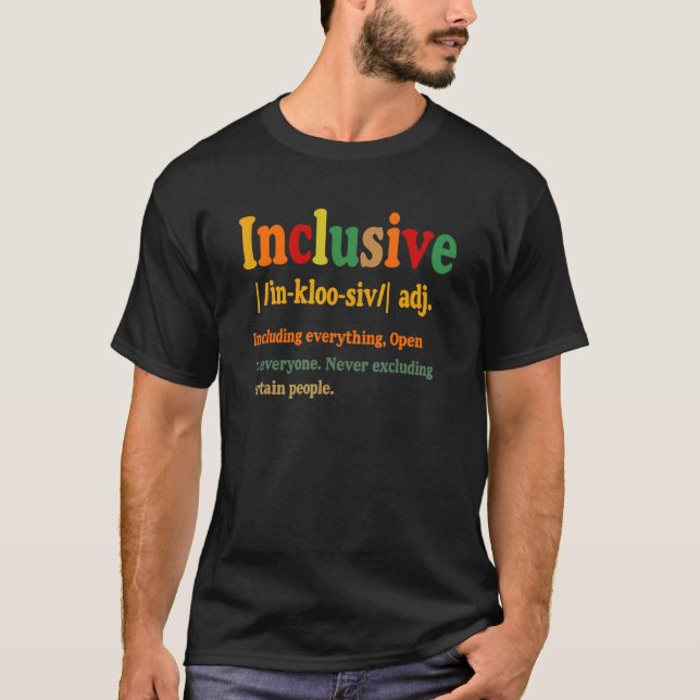 T-shirt Inclusive Definition Include Accept Embrace Doyles (Devant)