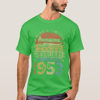T-shirt Incroyable depuis février 1953 70 ans famille