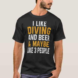 T-shirt Incroyable J'aime la Plongée et la Bière Plongée e