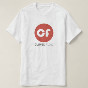 T-shirt incurvé de logo d'ÉCOULEMENT