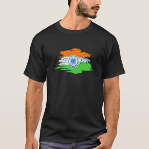 T-shirt Inde Drapeau Indépendance Jai Hind Patriotique Ind