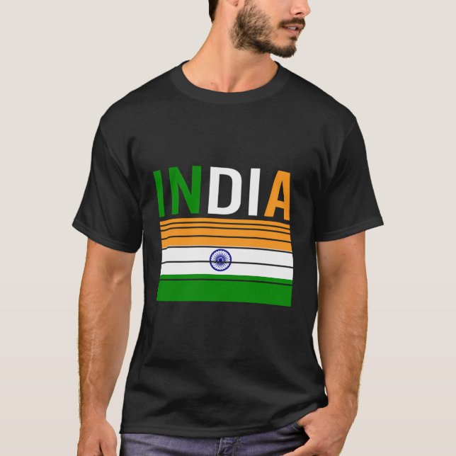 T-shirt Inde Drapeau La Fierté indienne Cadeau Inde Pays T (Devant)