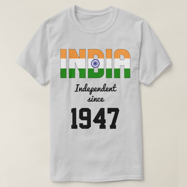 T-shirt Inde Fête de l'indépendance du drapeau (Design devant)