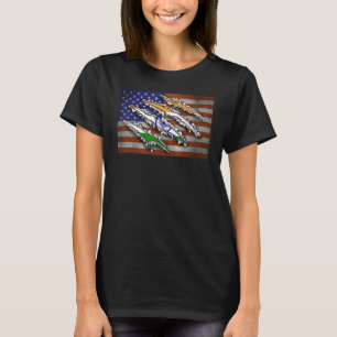 T-shirt Inde Fier Jour Du Drapeau Hindi America Scratch As