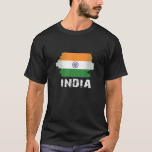 T-shirt Inde vintage Drapeau Inde Carte Sport Inde Citoyen