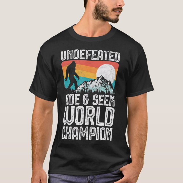 T-shirt Indéfectible Cacher et Rechercher Champion du Mond (Devant)
