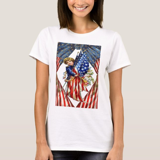 T-shirt Indépendance vintage et liberté (Devant)
