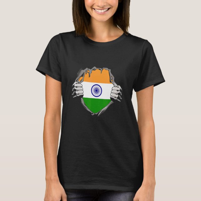 T-shirt India flag (Devant)