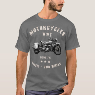 T-shirt Indian 741 Retro Vintage Motorcycle 2ÈME GUERRE MO
