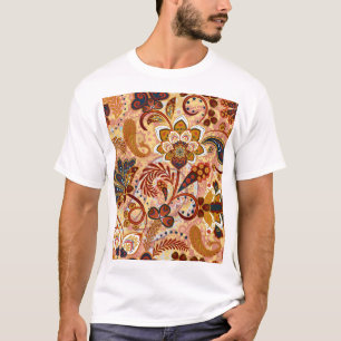 T-shirt Indian Paisley : Floral Vintage Brown