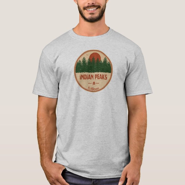 T-shirt Indian Peaks Wilderness Colorado (Devant)