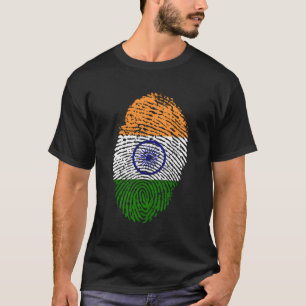 T-shirt Indian Pride empreintes digitales I Love India Dra