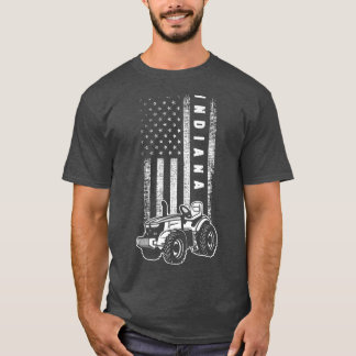 T-shirt Indiana Farmer Pride Patriotic Indiana Farmer