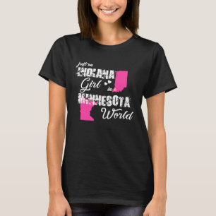 T-shirt Indiana  Juste une fille de l'Indiana dans un Minn