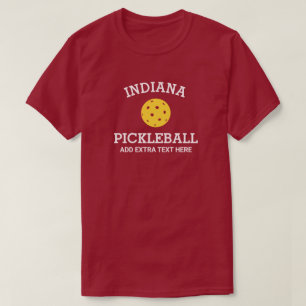 T-shirt Indiana Pickleball Ajouter un partenaire Nom perso
