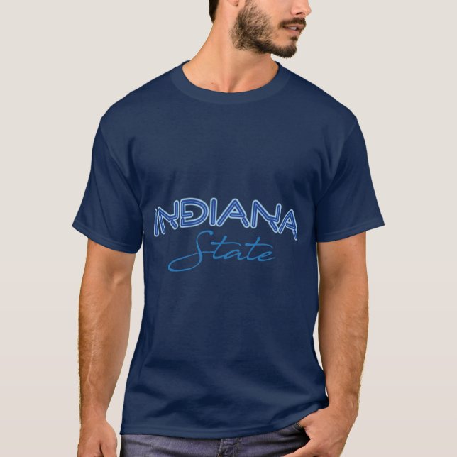 T-shirt Indiana State NeonScript (Devant)