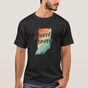T-shirt Indiana Sweet Home Map USA Amérique