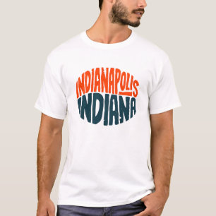 T-shirt Indianapolis Indiana Lettres Vintages main