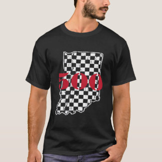 T-shirt Indianapolis Indiana State 500 Race Car Distressed
