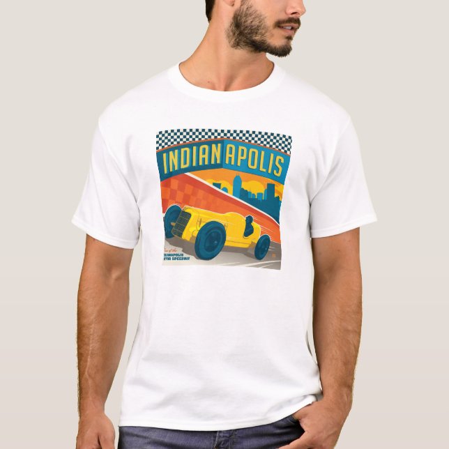 T-shirt Indianapolis, Indiana | Vintage Racer (Devant)