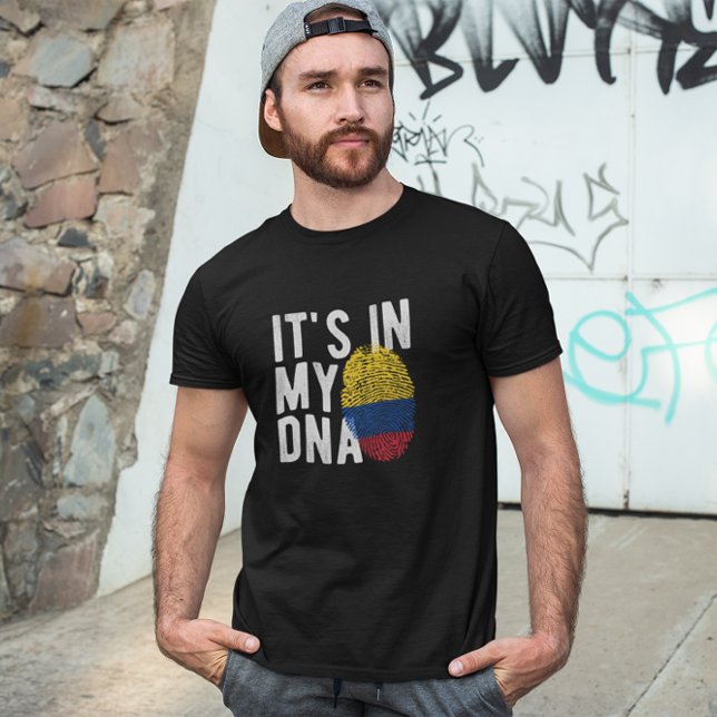 T-shirt Indicateur ADN Colombie (colombia flag dna t shirt)