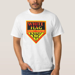 T-shirt indicateur Armyu de Garrett de drapeau blanc