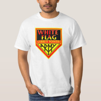 T-shirt indicateur Armyu de Garrett de drapeau blanc