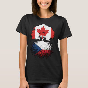 T-shirt Indicateur canadien tchèque des racines de l'arbre