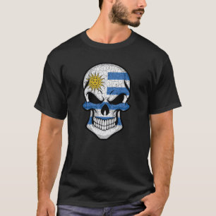 T-shirt Indicateur crâne souriant Uruguay
