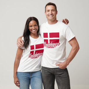 T-shirt Indicateur Danemark du texte personnalisé