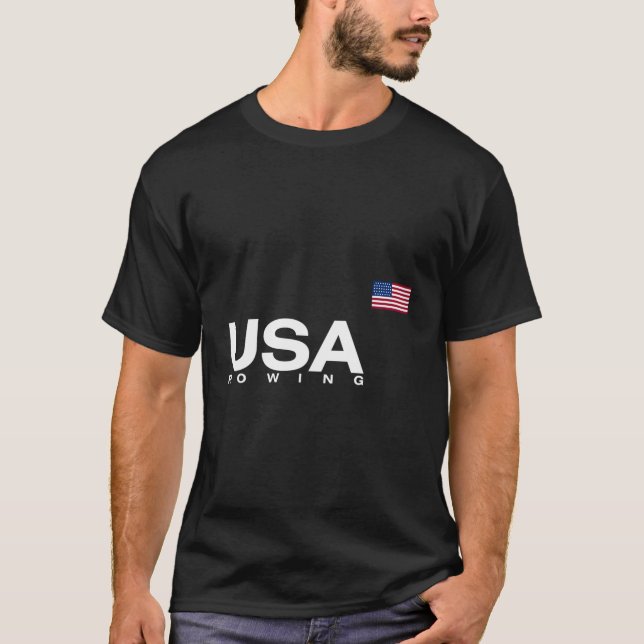 T-shirt Indicateur d'aviron Usa (Devant)