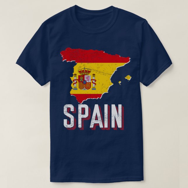 T-shirt Indicateur de carte Espagne (Design devant)