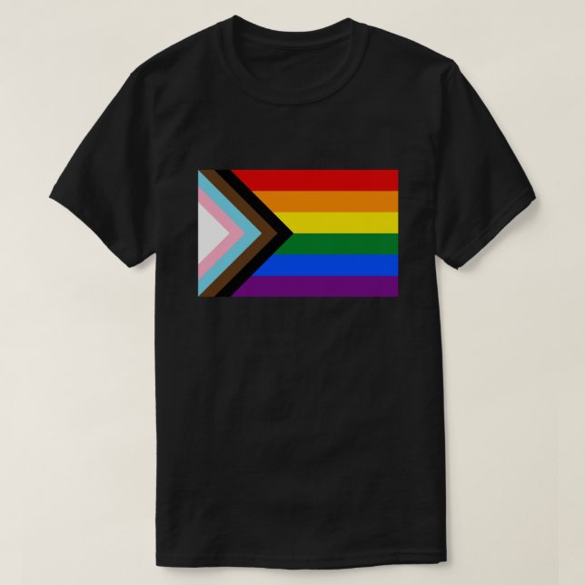 T-shirt Indicateur de fierté de progression LGBTQ+ (Design devant)