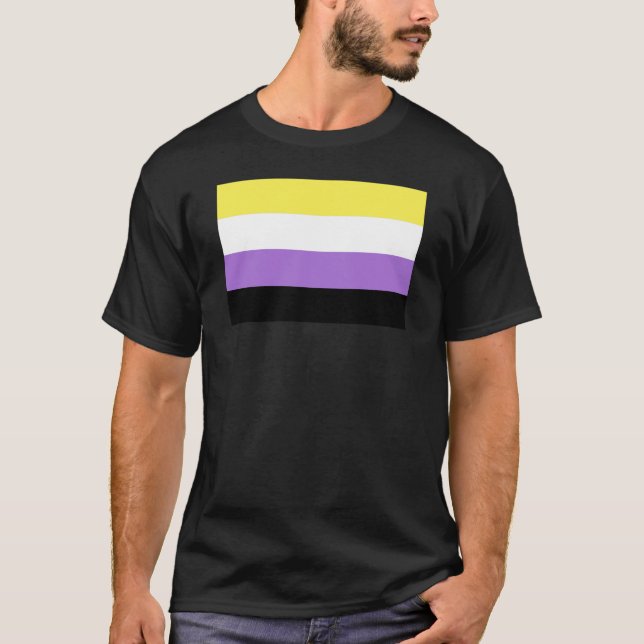 T-shirt Indicateur de fierté non binaire (Devant)