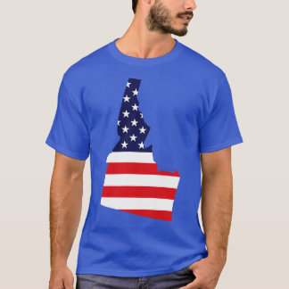 T-shirt Indicateur de forme d'état Idaho Arrière - plan TS