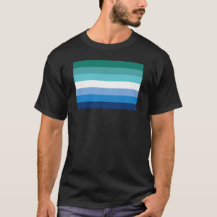 T-shirt Indicateur de la fierté gay masculine (Azure)