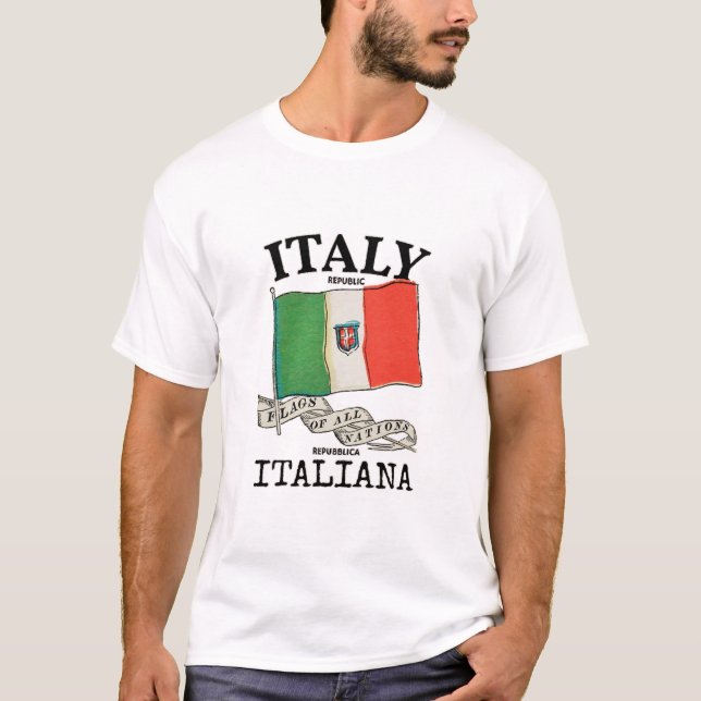 T-shirt Indicateur de pays Italie vintage (Devant)