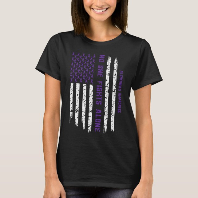 T-shirt Indicateur de sensibilisation à la maladie d'Alzhe (Devant)