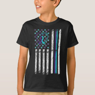 T-shirt Indicateur de sensibilisation au suicide Anxiété s