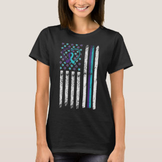 T-shirt Indicateur de sensibilisation au suicide Anxiété s