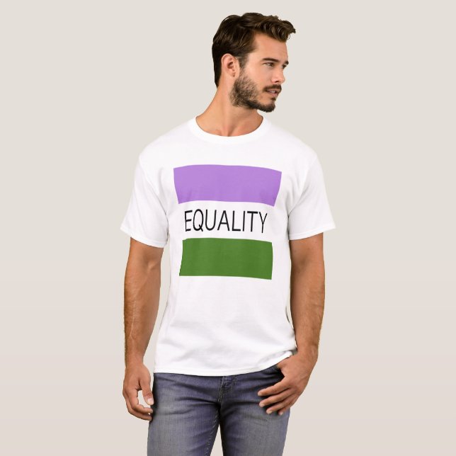 T-shirt Indicateur EQUALITY Genderqueer (Devant entier)