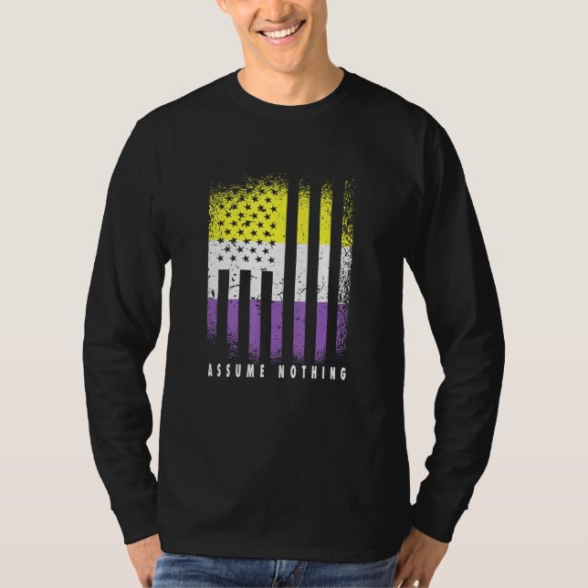 T-shirt Indicateur non binaire Supposons Rien Genderqueer  (Devant)