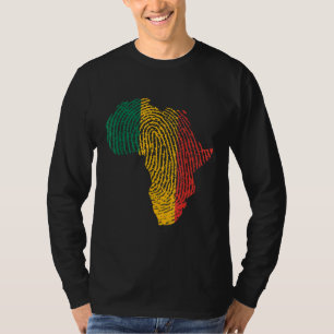 T-shirt Indicateur panafricain Empreinte d'histoire noire