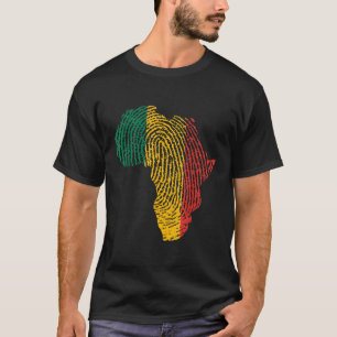 T-shirt Indicateur panafricain Empreinte d'histoire noire