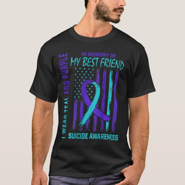 T-shirt Indicateur turquoise de sensibilisation au suicide (Devant)